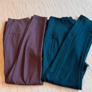 2 Danskin Purple and Teal Leggings